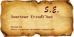 Svertner Erzsébet névjegykártya